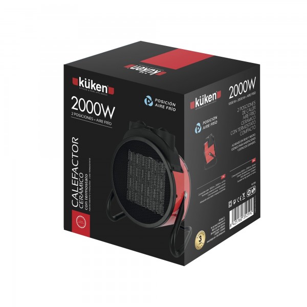 Calefactor ceramico prof.2000w.c/termost Calefactor ceramico prof.2000w.c/termost