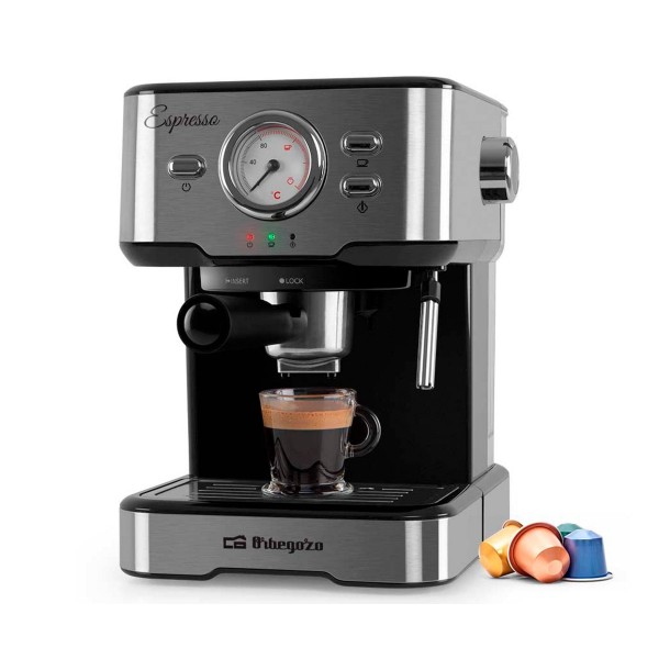 Orbegozo ex 5500 cafetera eléctrica a presión 1100w 20 bar, cápsullas nespreso,  panel de control táctil Orbegozo ex 5500 cafetera eléctrica a presión 1100w 20 bar, cápsullas nespreso,  panel de control táctil