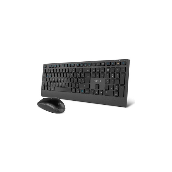 Nox lite duo teclado+ratón inalámbrico negro